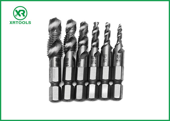 kopen 6 stuks Machine Use HSS Combination Drill and Taps Set, hss machine taps and drill sets online vervaardiging